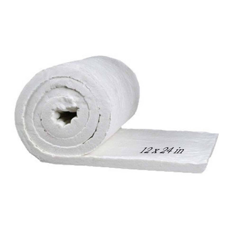 Ceramic Fiber Blanket Fireproof Insulation Baffle Rated to 2400F for Furnace, forging, Kiln and Stove