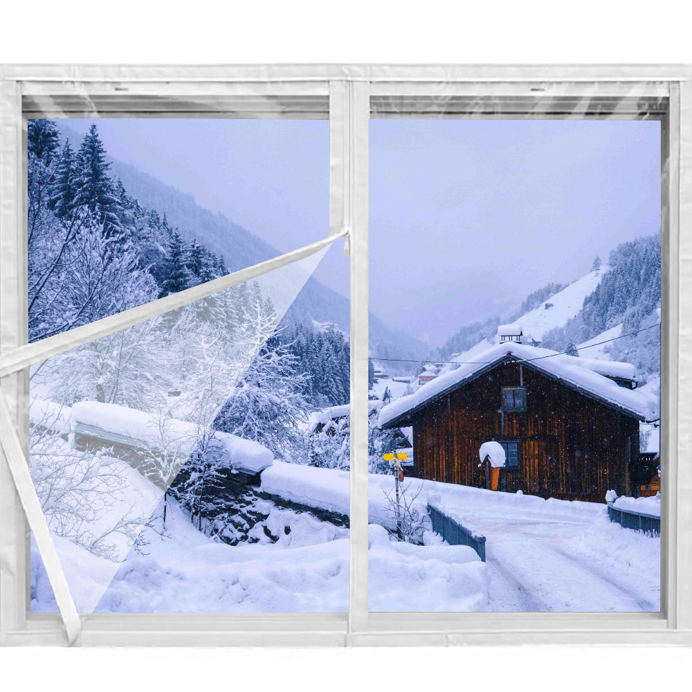 Indoor Window Insulation Kit with Zipper for Winter Keep Cold Out