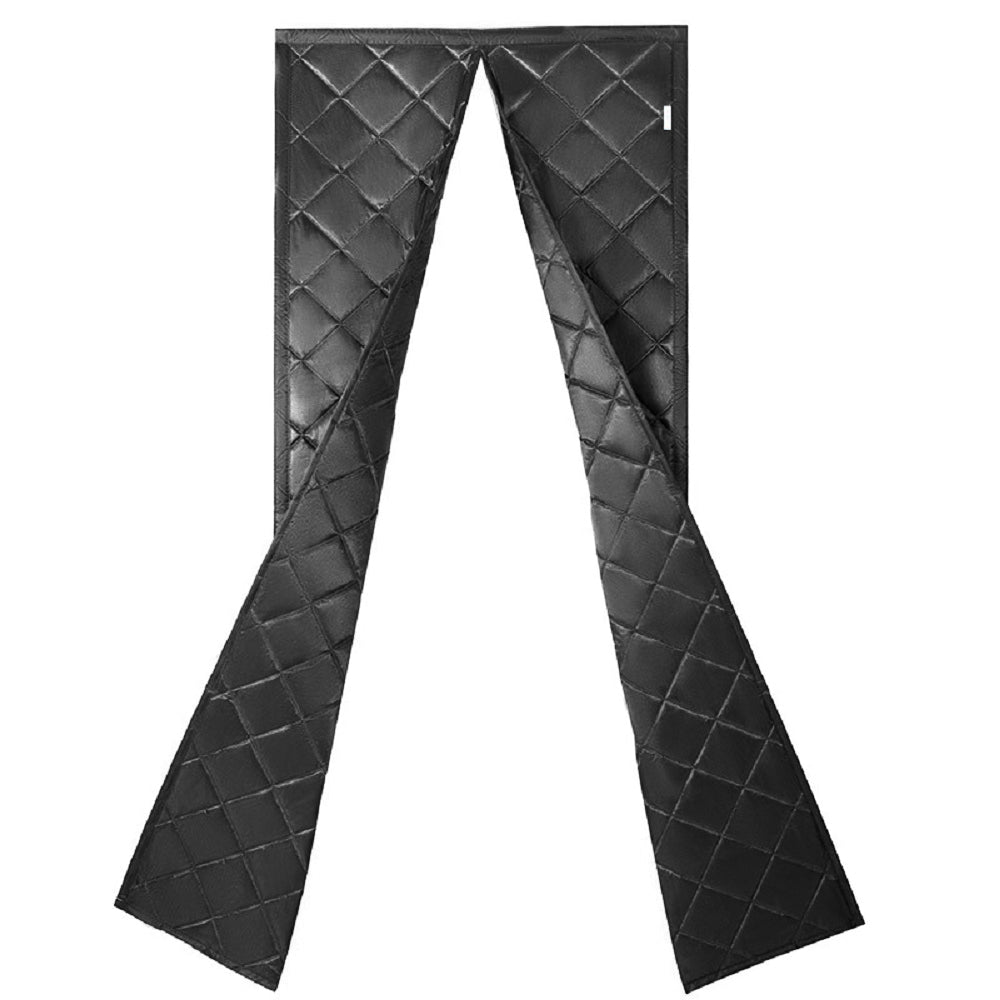 35.5 in. x 83 in. Black Plastic Thermal Insulated Door Curtain Magnetic Screen Door Noise Reduction Waterproof