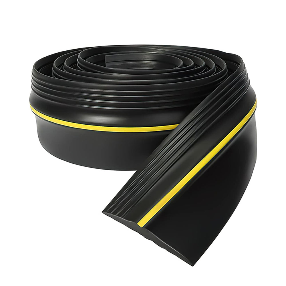 Black Universal Weatherproof Rubber Seal Strip Installs Easily For Garage Door Top and Side Seal