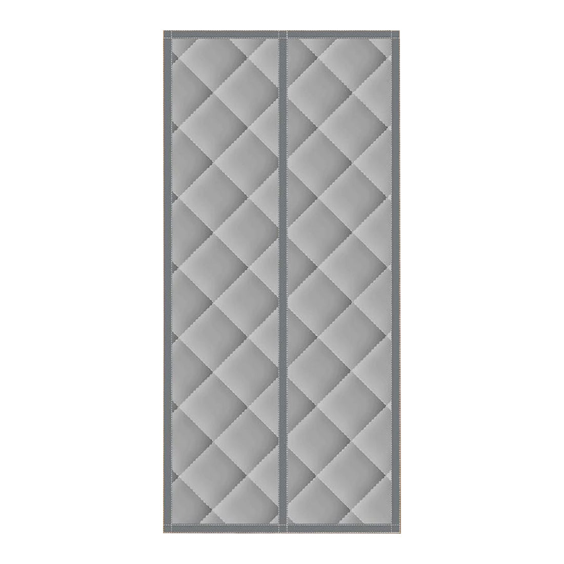 35.5 in. x 83 in. Gray Plastic Thermal Insulated Door Curtain Magnetic Screen Door Waterproof Full Magnetic Stripe