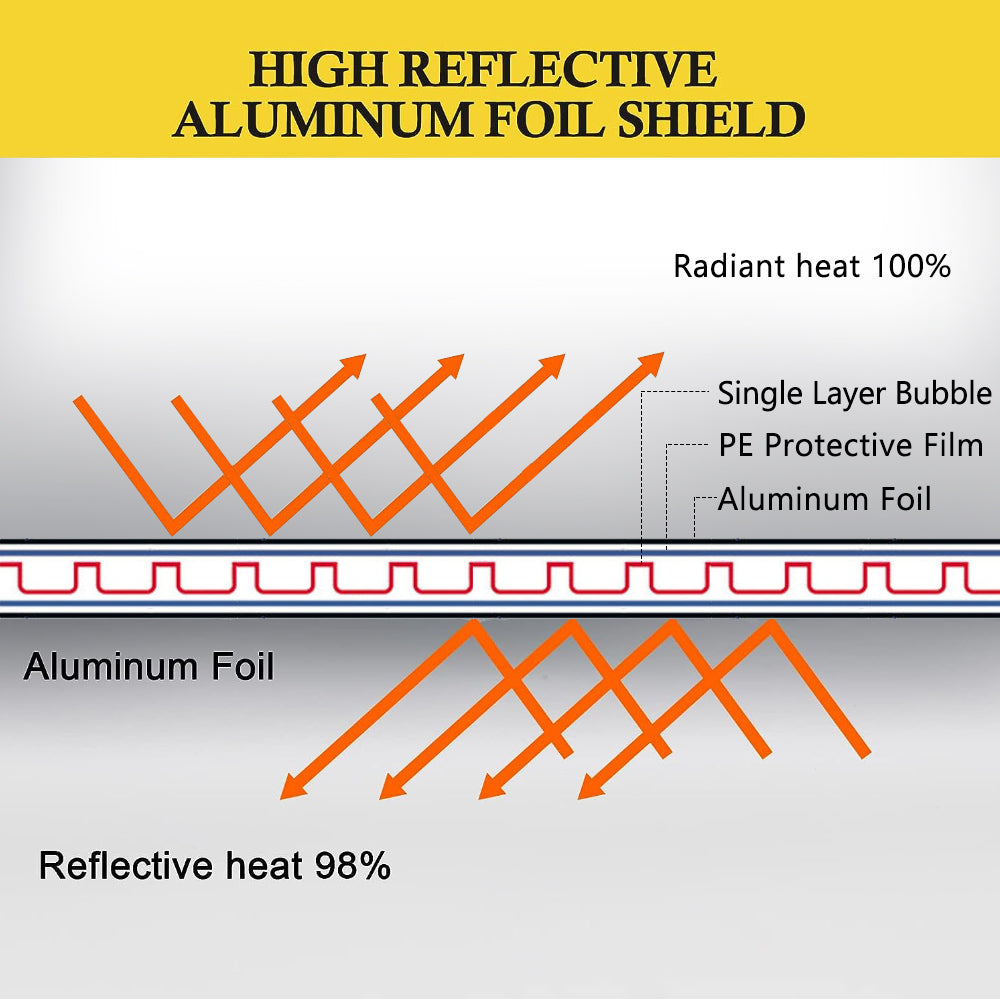 54 in. x 25 in. x 11 in. Attic Stair Insulation Cover Radiant Barrier