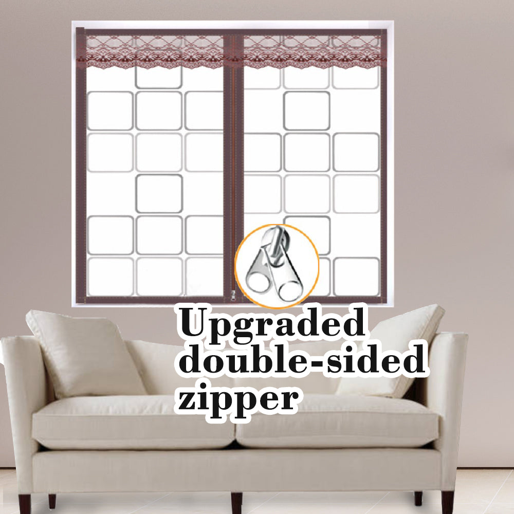 47 in. x 59 in.  Indoor Window Insulation Kit White Bubble Film with Zipper for Winter Keep Cold Out