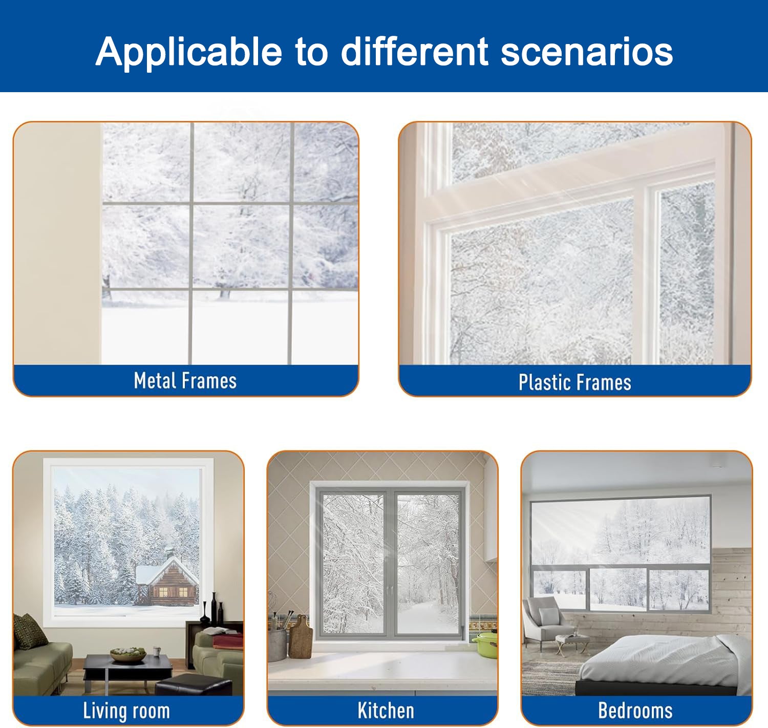 Indoor Window Insulation Kit for Winter Keep Cold Out