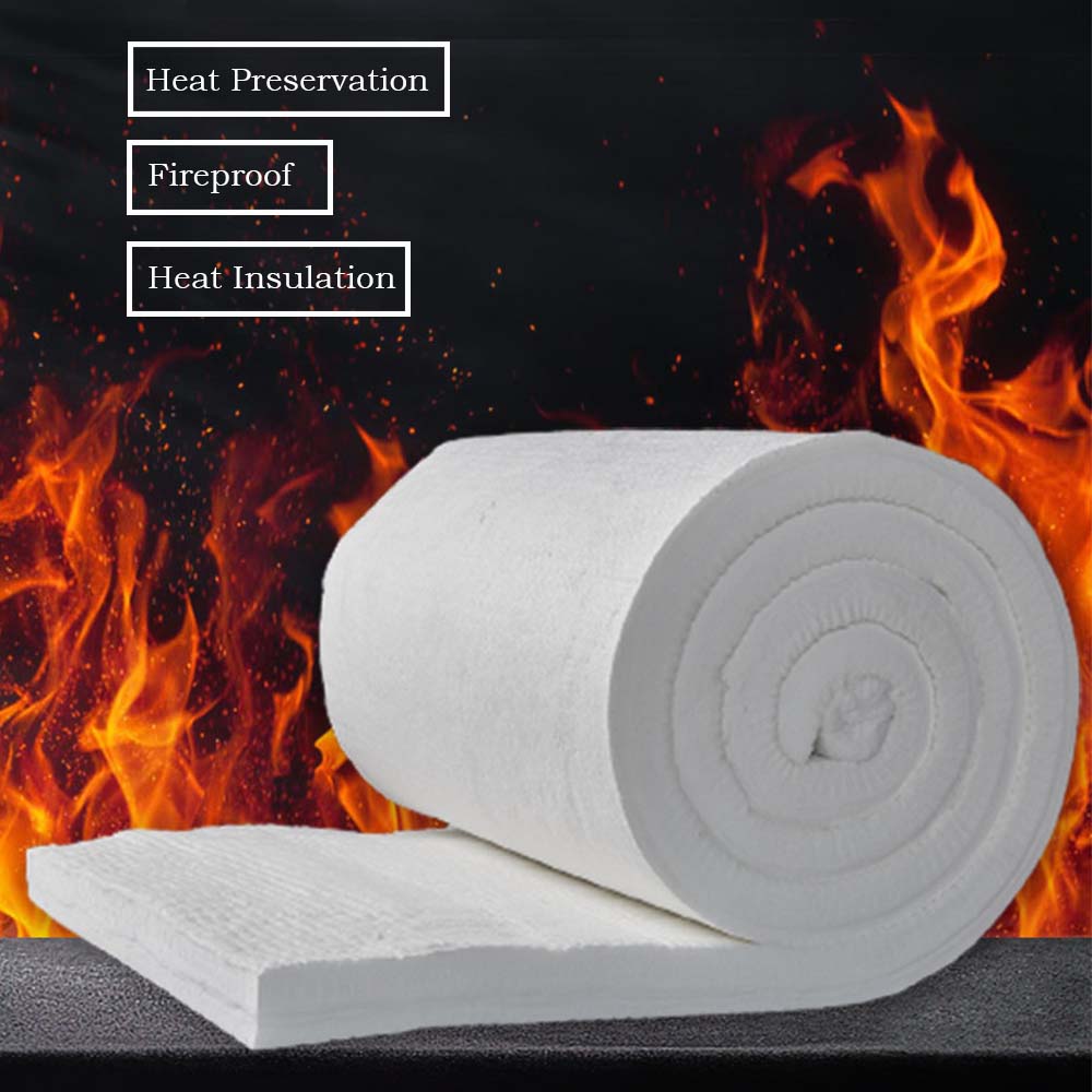 Ceramic Fiber Blanket Fireproof Insulation Baffle Rated to 2400F for Furnace, forging, Kiln and Stove