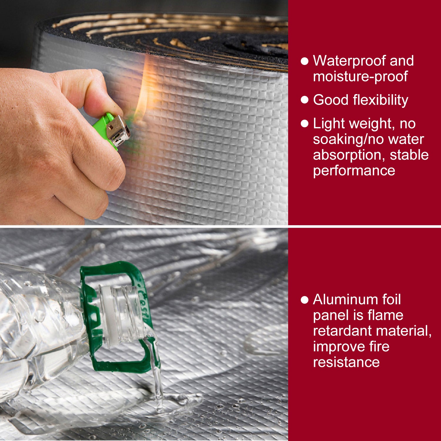 Self-Adhensive Aluminum Foil Reflective Insulation Foam Radiant Barrier