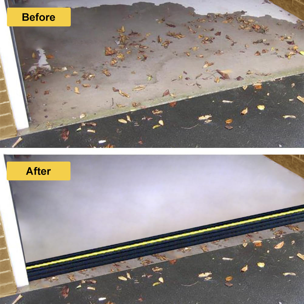 Black Universal Weatherproof Rubber Seal Strip Installs Easily For Garage Door Top and Side Seal