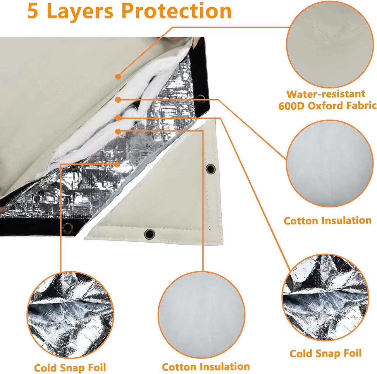 12 in. x 13 in. Outdoor Freeze Protection Insulated Cover Faucet Cover Pipe Cover Water Pipe Frost Cover