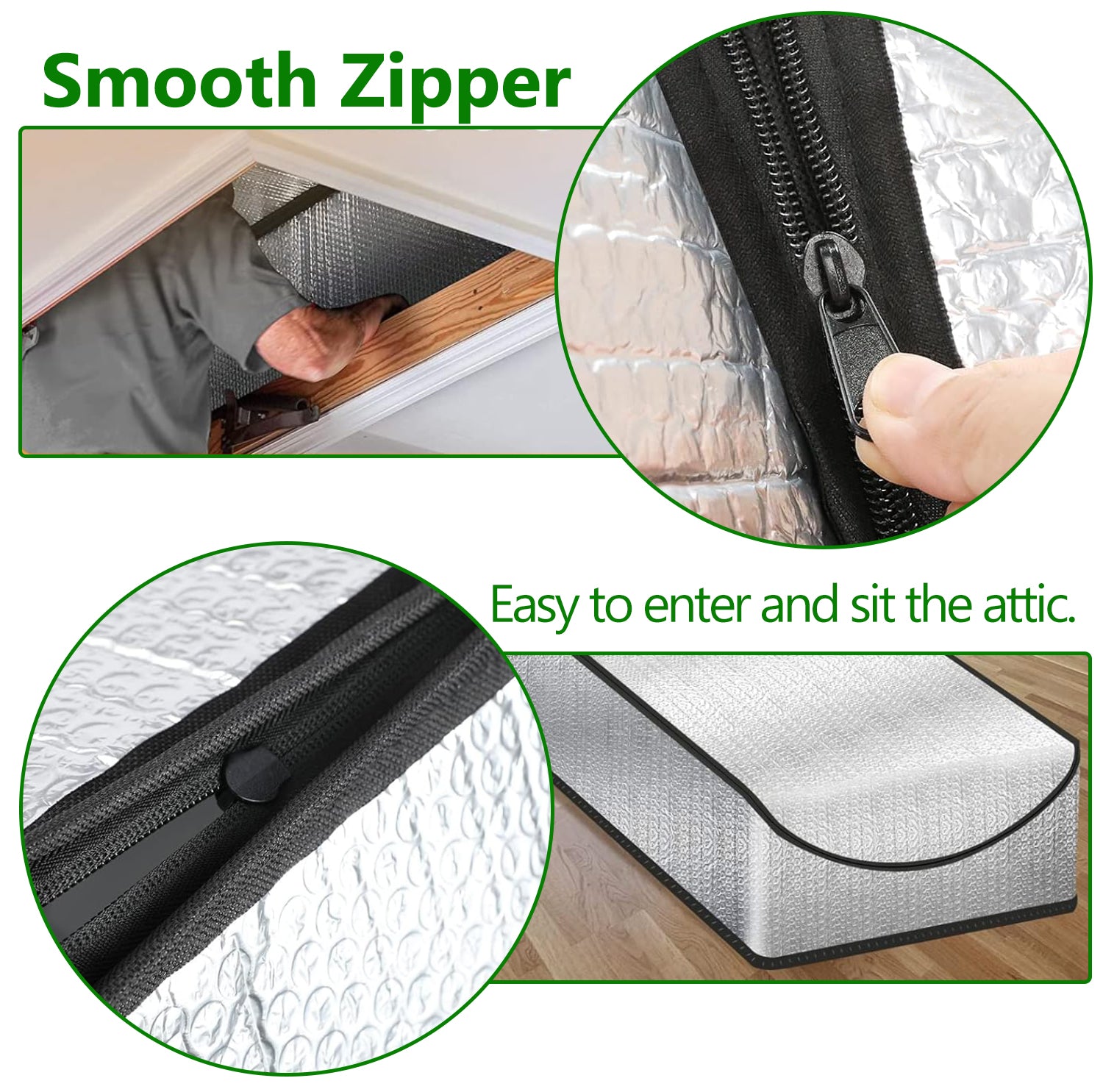 54 in. x 25 in. x 11 in. Attic Stair Insulation Cover Radiant Barrier