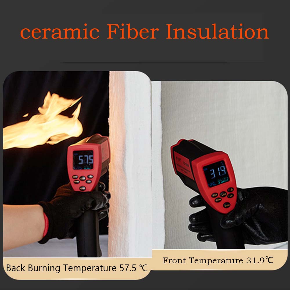 Ceramic Fiber Blanket Fireproof Insulation Baffle Rated to 2400F for Furnace, forging, Kiln and Stove