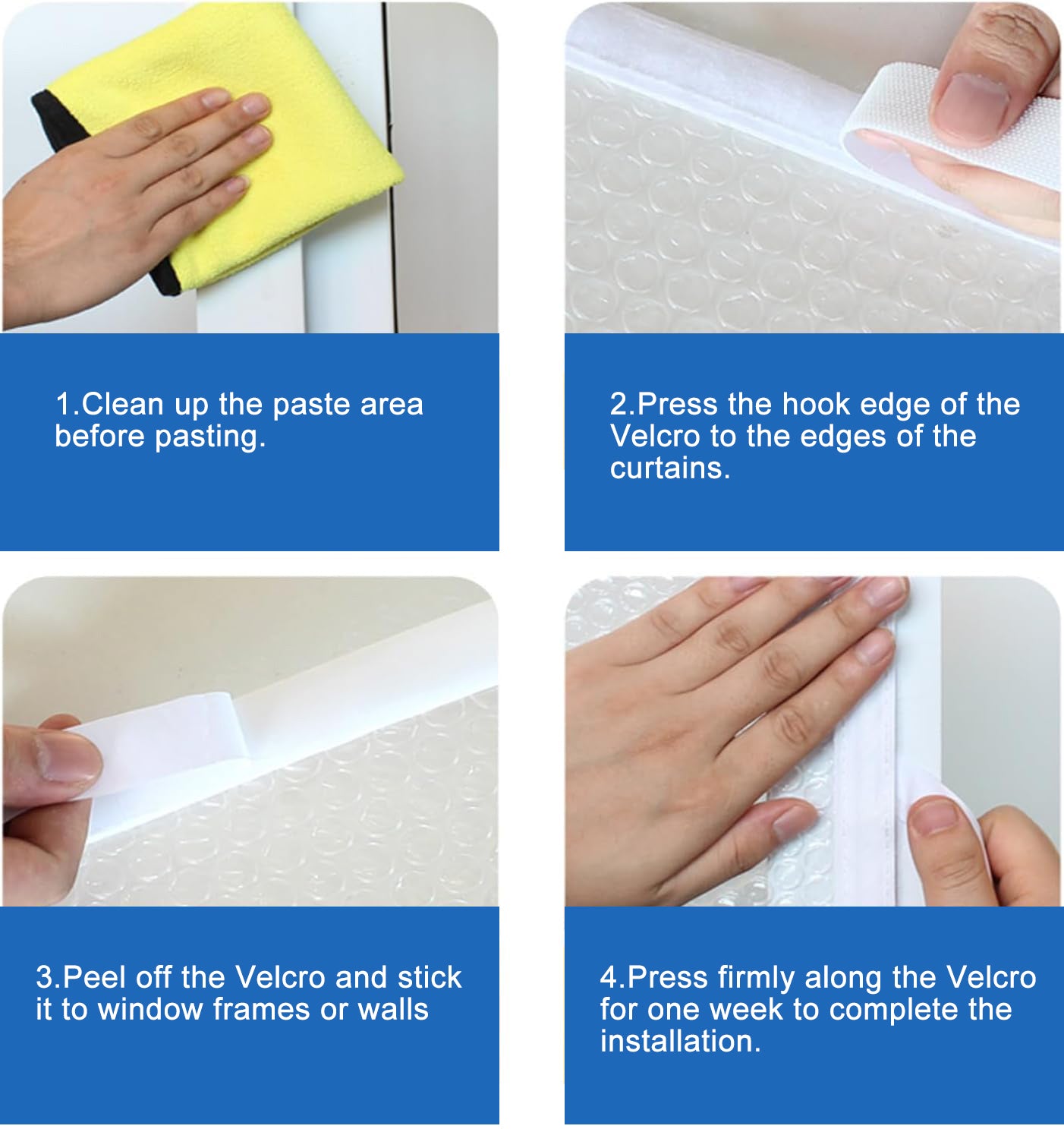 47 in. x 59 in.  Indoor Window Insulation Kit White Bubble Film with Zipper for Winter Keep Cold Out