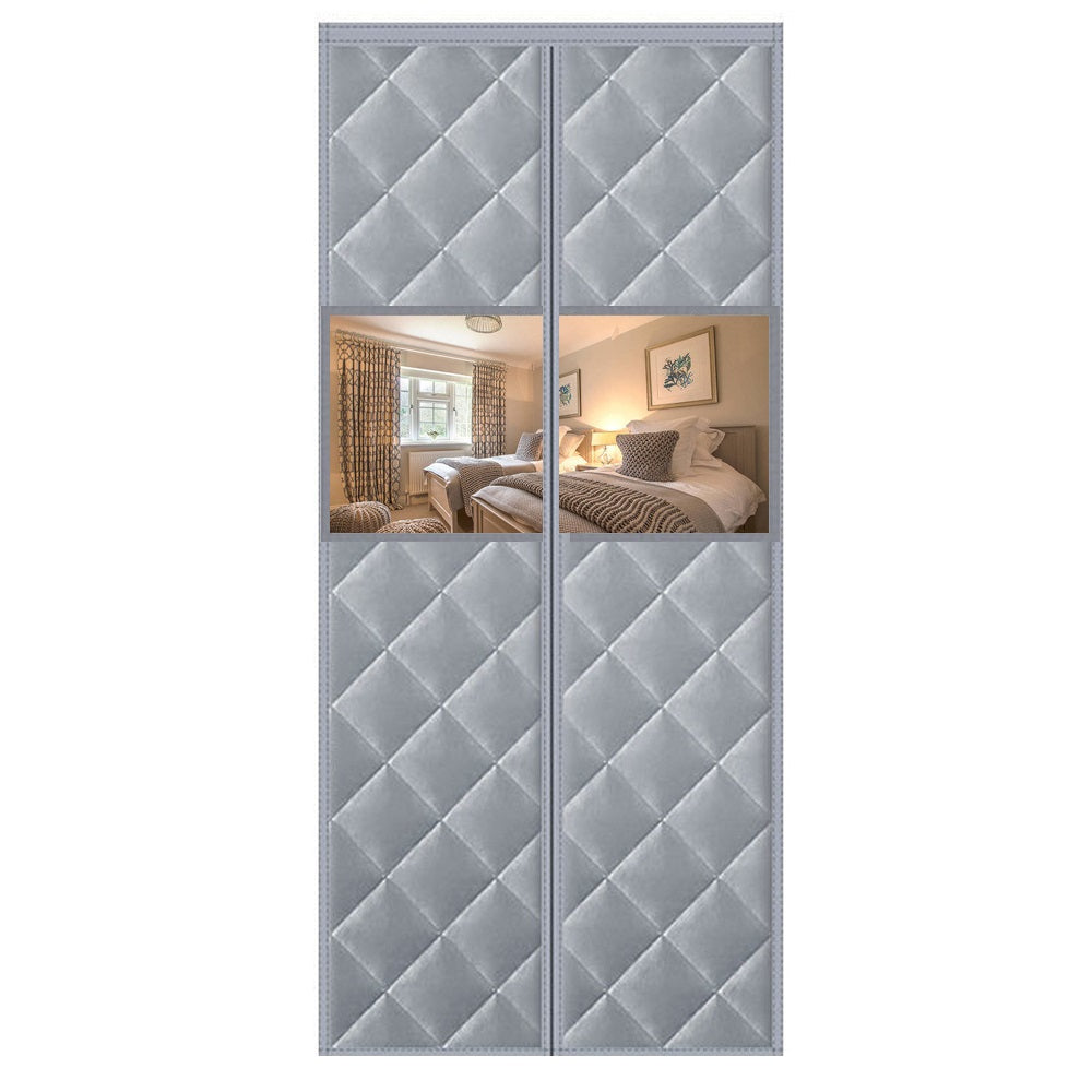 Gray Thermal Insulated Vinyl Magnetic Door Curtain Screen Door Waterproof